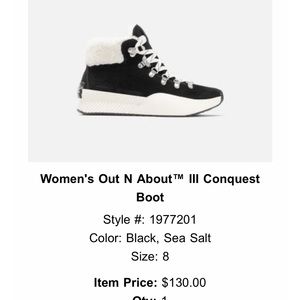 Out n about conquest black boot. Size 8